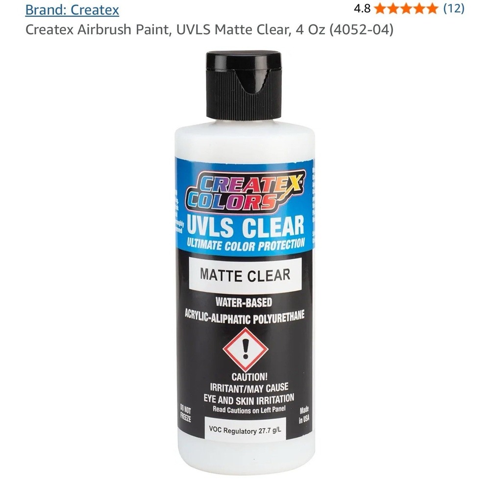 Createx 4052 Matte‎ Ultra-Violet Light Stabilizer Clear $5 Ship